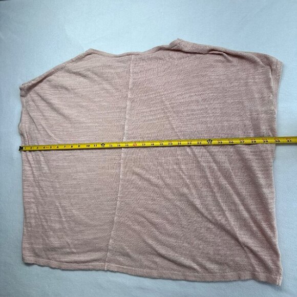 J Jill Linen Cotton Lightweight Boxy Sleeveless Sweater Size XL Light Pink Beach - Picture 10 of 12